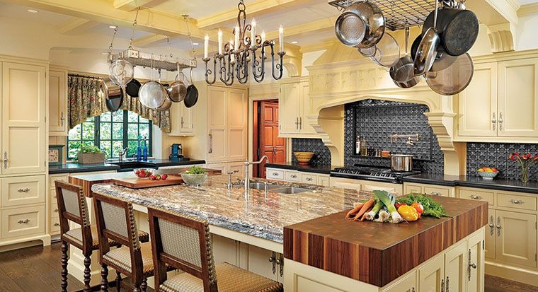 kitchen-with-butcher-block-island-and-granite-main-counters