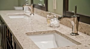 nice bathroom with a granite vanity