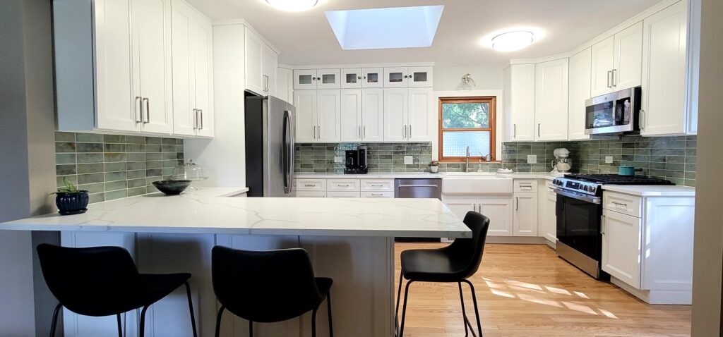 Tranquil White Kitchen Remodeling in Mt Prospect IL